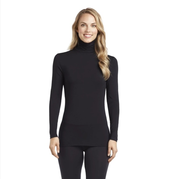 Cuddl Duds girls long sleeve crew top and leggings set size XL14//16 black
